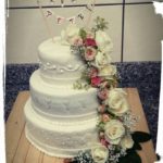 Hochzeitstorte in Perlenoptik