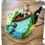 Motivtorte für einen großen Angler