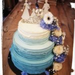 Hochzeitstorte in Fächeroptik