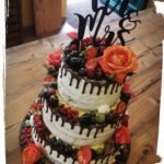 3-stöckige Hochzeitstorte