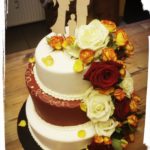 Hochzeitstorte Thema schwarz / weiß